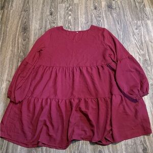 Elegant Burgundy Women's Top